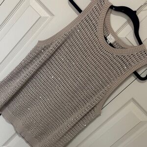 a new day Tan Sleeveless Knit Tunic